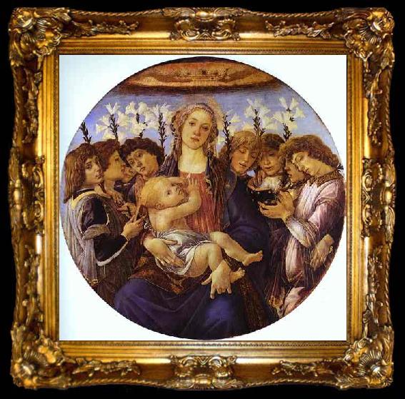 framed  Sandro Botticelli Madonna and Child with Eight Angels, ta009-2